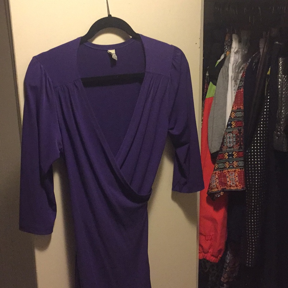 Purple Wrap Dress Old Navy.